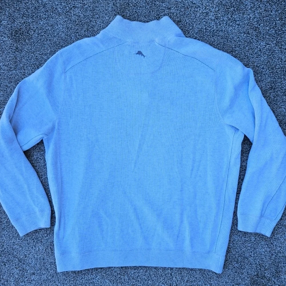 Men's Tommy Bahama Flip Coast Half Zip Sweatshirt Continental Heather Gray Large